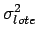$\sigma^2_{lote}$