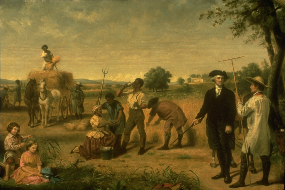 George Washington with Slave Laborers
