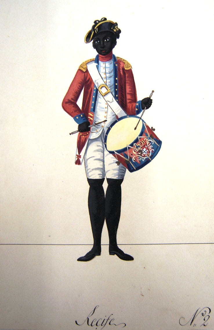 Farda militar, Regimento de Pretos, Recife, Capitania de Pernambuco, Brasil, 1806 (Arquivo Histrico Ultramarino, Lisboa)
